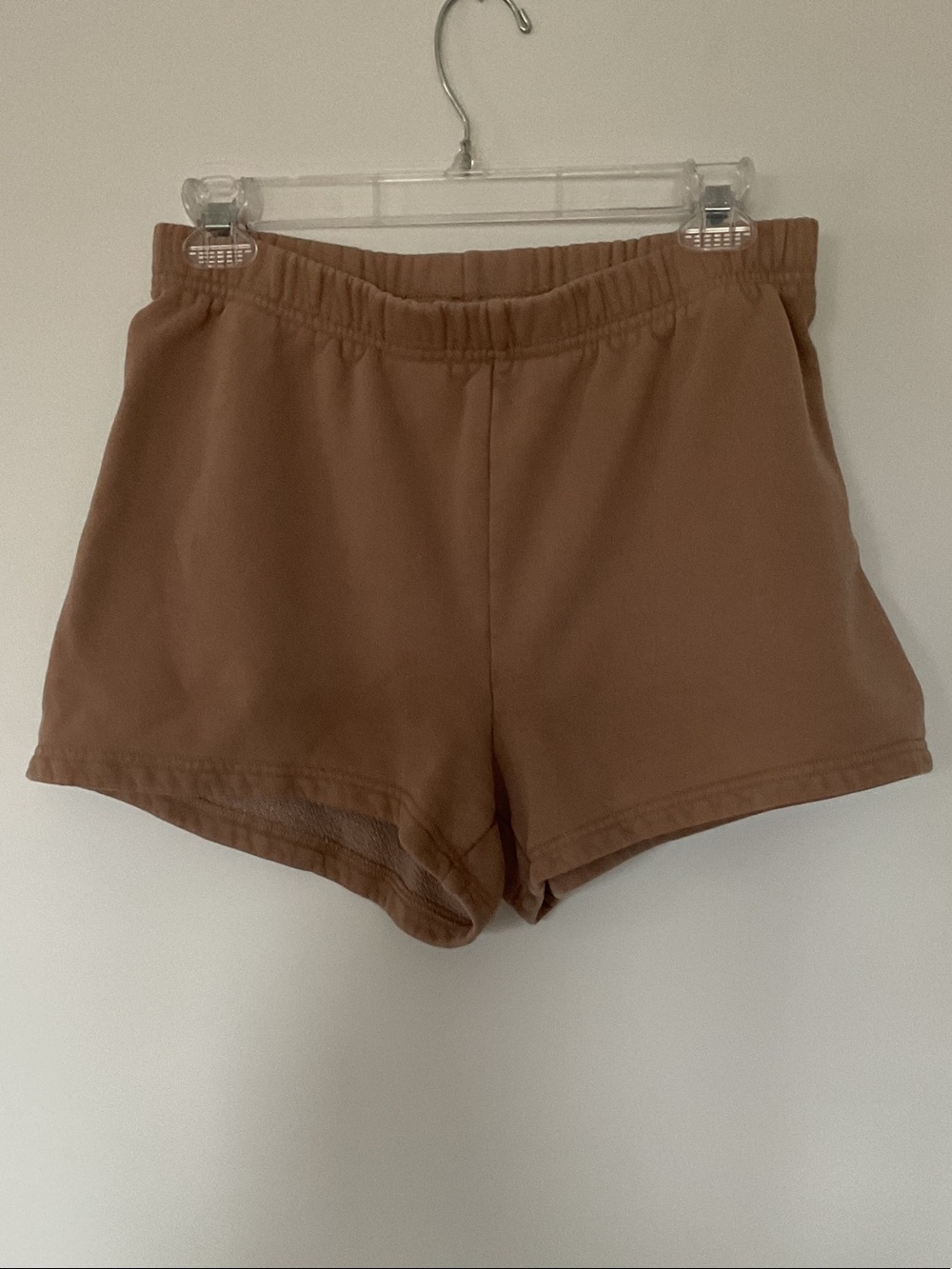 TNA Cozy Fleece High-Rise Athletic Shorts - Brown
